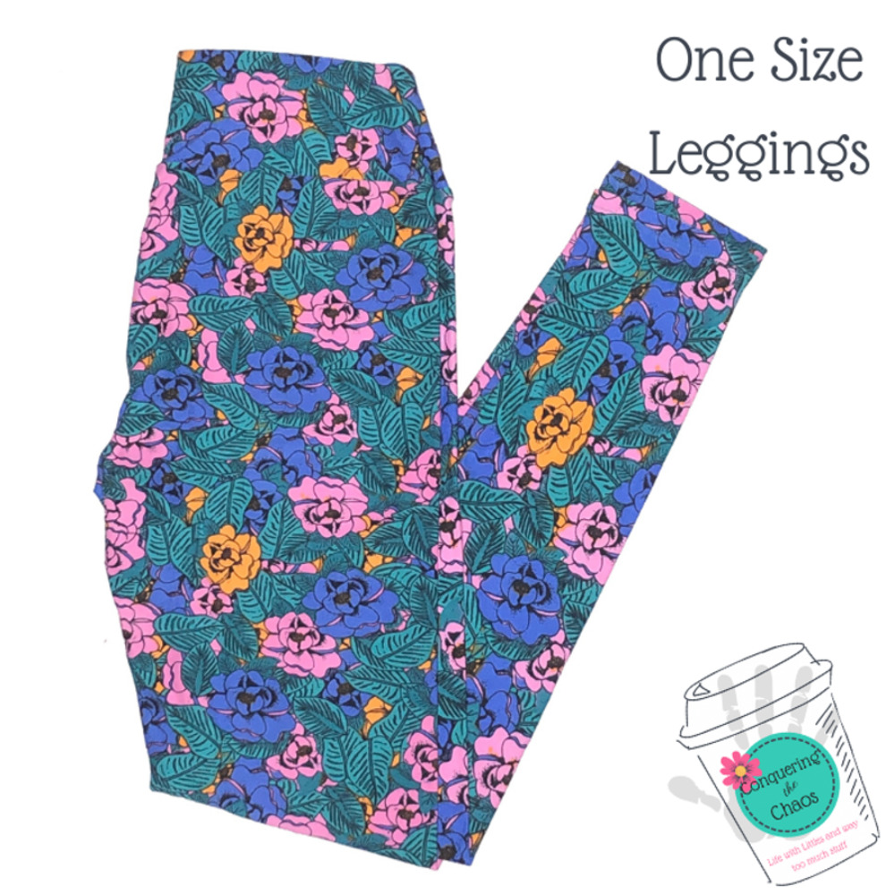 Floral LuLaRoe Leggings, One Size, NWT